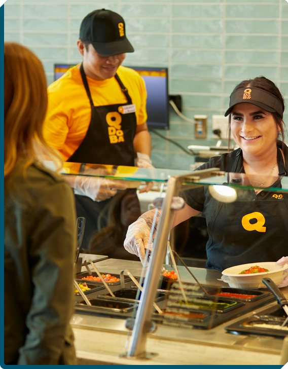 QDOBA Employee - Burrito Bowl Customization