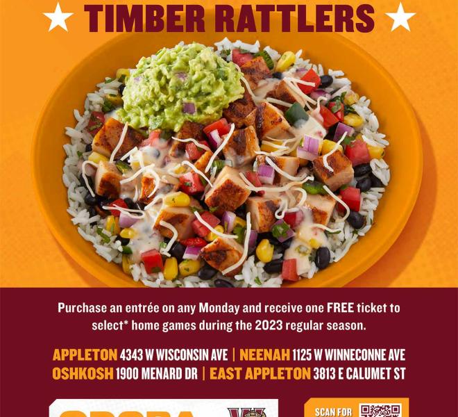 QDOBA Timber Rattlers Promotion Details